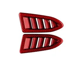 Rexpeed Dry Carbon Red Defroster Vent Covers Subaru WRX 2022-2024
