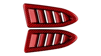 Rexpeed Dry Carbon Red Defroster Vent Covers Subaru WRX 2022-2024                                     - G156R - Image 2