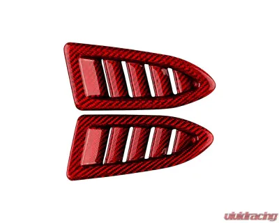 Rexpeed Dry Carbon Red Defroster Vent Covers Subaru WRX 2022-2024 - G156R