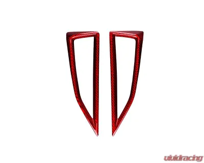 Rexpeed 4-Pieces Dry Carbon Red AC Vent Trim Subaru WRX 2022-2024 - G157R