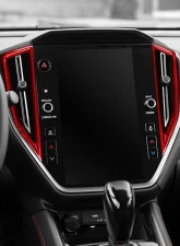 Rexpeed 4-Pieces Dry Carbon Red AC Vent Trim Subaru WRX 2022-2024                                     - G157R - Image 3