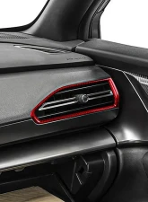 Rexpeed 4-Pieces Dry Carbon Red AC Vent Trim Subaru WRX 2022-2024                                     - G157R - Image 4