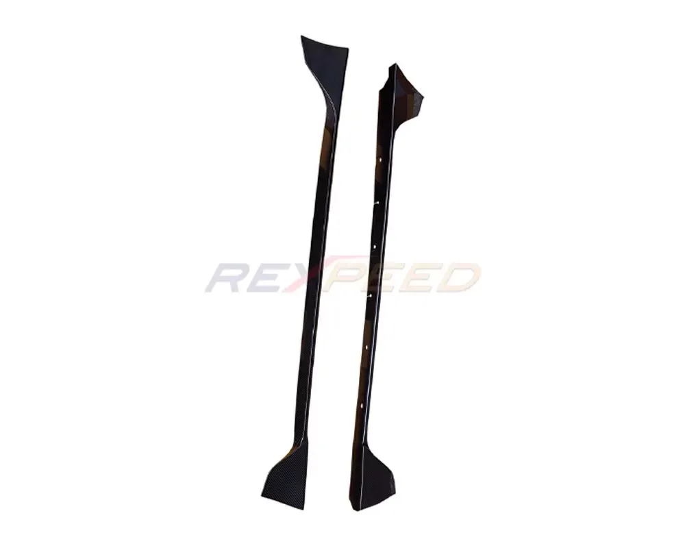 Rexpeed V1 Matte Carbon Fiber Side Skirts Extensions Toyota Supra GR A90 2020-2024 - TS06M