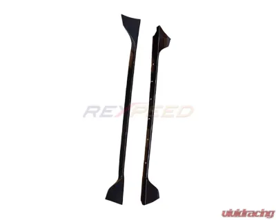 Rexpeed V1 Gloss Carbon Fiber Side Skirts Extensions Toyota Supra GR A90 2020-2024 - TS06