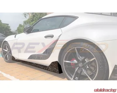 Rexpeed V1 Gloss Forged Carbon Fiber Side Skirts Extensions Toyota Supra GR A90 2020-2024 - TS06FC