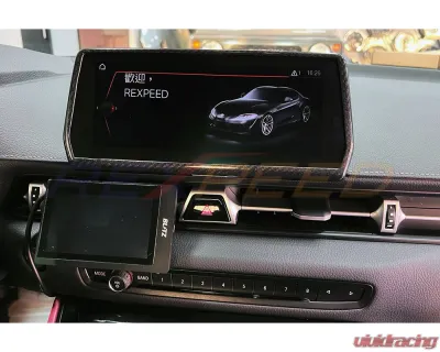 Rexpeed Dry Carbon Central Display Trim - Gloss Finish Toyota Supra GR A90 2020-2024 - TS107