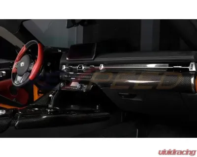 Rexpeed Dry Carbon Passenger Dash Cover Toyota Supra GR A90 2020-2024 LHD Only - TS113