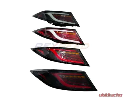 Rexpeed  Tail Lights-Smoky Black Lens+White Tubes  Toyota GR-86 | Subaru BRZ 2022+ - FR127M