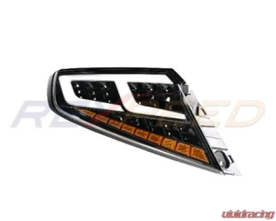 Rexpeed S4 VB Tail Lights-Smoky Black Lens+White Tubes  Yellow Signals Subaru WRX 2022+ - G104MY