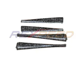 Rexpeed Forged Carbon Rear & Front Inner Door Trim Cover Gloss 4pcs Subaru WRX 2022-2024