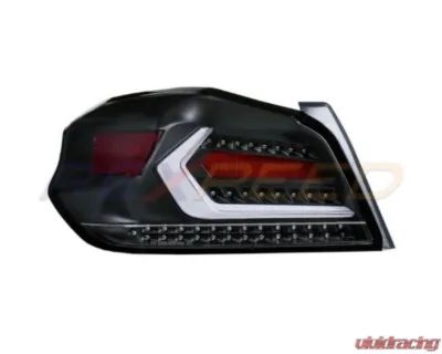 Rexpeed V2 Tail Lights-Clear Lens+Red Tubes Subau WRX | STI 2015-2021 - G113R