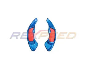Rexpeed Dry Carbon Shift Paddles Extension Blue Subaru WRX VB CVT 2022-2024
