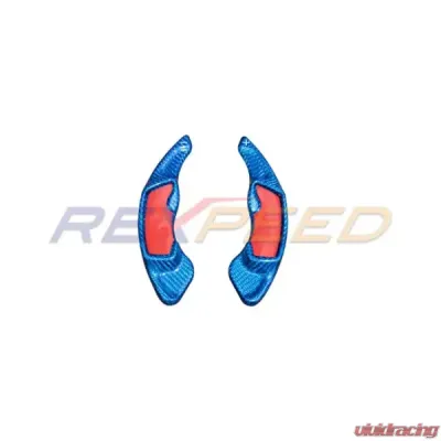 Rexpeed Dry Carbon Shift Paddles Extension Blue Subaru WRX VB CVT 2022-2024 - G138B