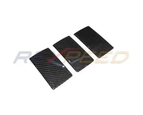 Rexpeed Dry Carbon Rear Seat Down Button Cover Black Subaru WRX VB 2022-2024