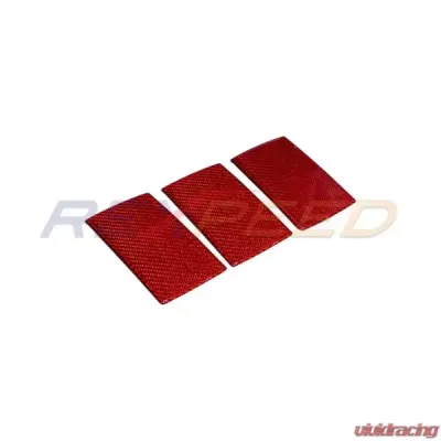 Rexpeed Dry Carbon Rear Seat Down Button Cover Red Subaru WRX VB 2022-2024 - G167R