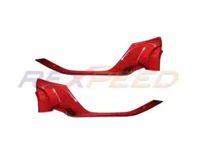 Rexpeed Dry Carbon Front Door Inner Trim Red Subaru WRX VB 2022-2024