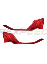 Rexpeed Dry Carbon Front Door Inner Trim Red Subaru WRX VB 2022-2024                                     - G169R - Image 2