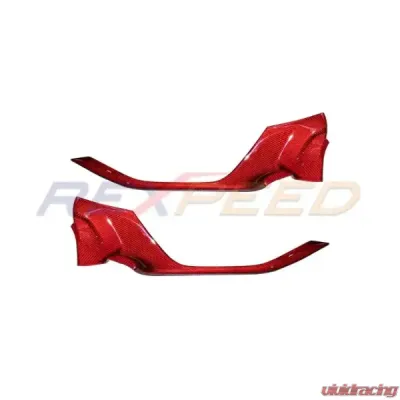Rexpeed Dry Carbon Front Door Inner Trim Red Subaru WRX VB 2022-2024 - G169R
