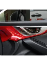 Rexpeed Dry Carbon Front Door Inner Trim Red Subaru WRX VB 2022-2024                                     - G169R - Image 2