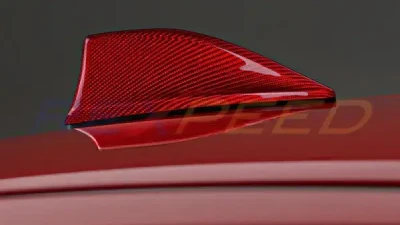 Rexpeed Dry Carbon Antenna Cover Red Subaru WRX 2022-2024                                     - G71R - Image 2