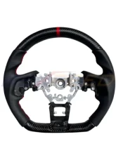 Rexpeed Carbon Fiber Black Leather Steering Wheel Gloss Subaru WRX 2022-2024                                     - G78 - Image 3