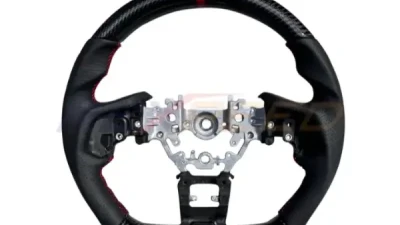 Rexpeed Carbon Fiber Black Leather Steering Wheel Gloss Subaru WRX 2022-2024                                     - G78 - Image 3