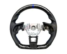 Rexpeed Forged Carbon Black Leather Steering Wheel Gloss Subaru WRX 2022-2024