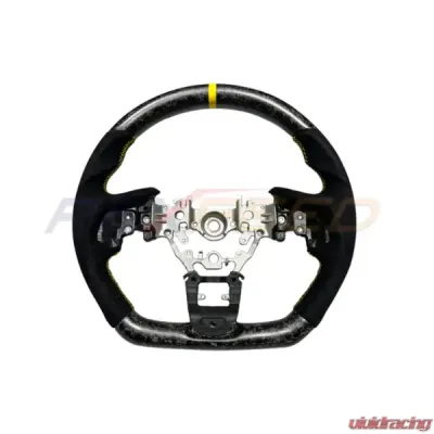 Rexpeed Forged Carbon Black Suede Steering Wheel Gloss Subaru WRX 2022-2024 - G79FC