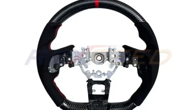 Rexpeed Carbon Fiber Black Suede Steering Wheel Matte Subaru WRX 2022-2024                                     - G79M - Image 3