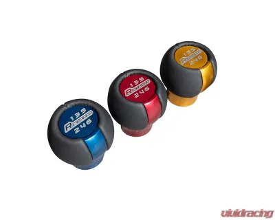 Rexpeed Black Leather Aluminum Red Shift Knob Toyota GR-86 | Subaru BRZ 2022+ - FR183R