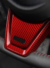 Rexpeed Red Dry Carbon Steering Wheel Cover Subaru WRX V2 AT | MT 2022+                                     - G160R - Image 2