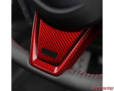 Rexpeed Red Dry Carbon Steering Wheel Cover Subaru WRX V2 AT | MT 2022+ - G160R
