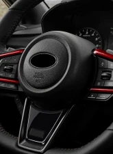 Rexpeed Red Dry Carbon Steering Wheel Cover Subaru WRX V2 AT | MT 2022+                                     - G160R - Image 3