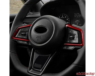Rexpeed Red Dry Carbon Steering Wheel Cover Subaru WRX V2 AT | MT 2022+ - G160R