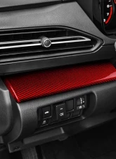Rexpeed Red Dry Carbon Fiber Dash Trim Covers Subaru WRX VB LHD 2022+                                     - G83R - Image 2