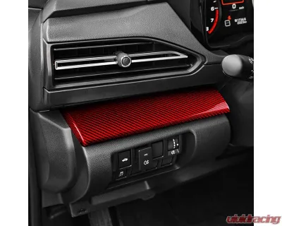 Rexpeed Red Dry Carbon Fiber Dash Trim Covers Subaru WRX VB LHD 2022+ - G83R