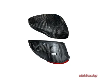 Rexpeed Dry Carbon Mirror Cap Full Replacements w/ Signal Cutouts Honda Civic 11th Gen - H01S