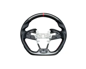 Rexpeed Carbon Fiber Matte Black Leather Steering Wheel Honda Civic 10th US Spec