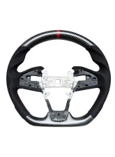 Rexpeed Carbon Fiber Matte Black Suede Steering Wheel Honda Civic 10th US Spec                                     - H08M - Image 2