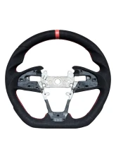 Rexpeed Black Suede Steering Wheel Honda Civic 10th US Spec                                     - H10 - Image 2