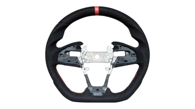 Rexpeed Black Suede Steering Wheel Honda Civic 10th US Spec                                     - H10 - Image 2