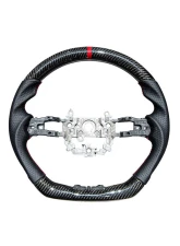 Rexpeed Carbon Fiber Gloss Black Leather Steering Wheel Honda Civic 11th US Spec                                     - H11 - Image 2