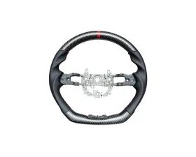 Rexpeed Carbon Fiber Matte Black Leather Steering Wheel Honda Civic 11th US Spec