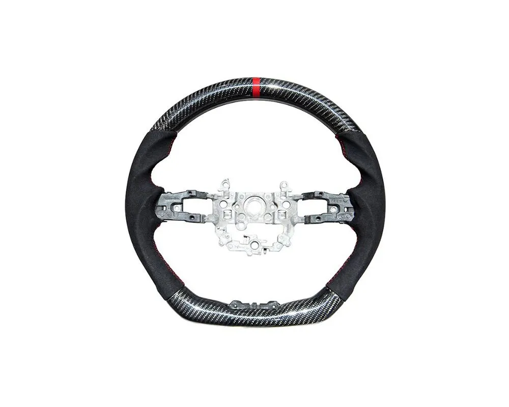 Rexspeed Carbon Fiber Gloss Black Suede Steering Wheel Honda Civic 11th US Spec - H12