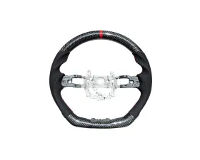 Rexspeed Carbon Fiber Gloss Black Suede Steering Wheel Honda Civic 11th US Spec