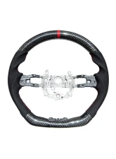Rexspeed Carbon Fiber Gloss Black Suede Steering Wheel Honda Civic 11th US Spec                                     - H12 - Image 2
