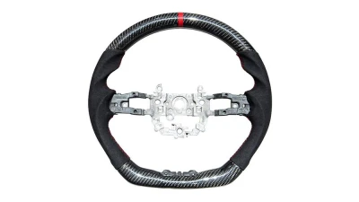 Rexspeed Carbon Fiber Gloss Black Suede Steering Wheel Honda Civic 11th US Spec                                     - H12 - Image 2