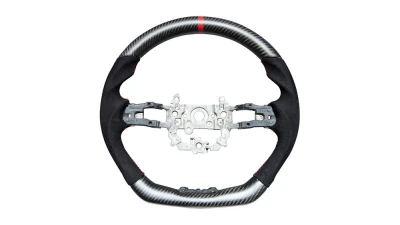 Rexspeed Carbon Fiber Matte Black Suede Steering Wheel Honda Civic 11th US Spec                                     - H12M - Image 2