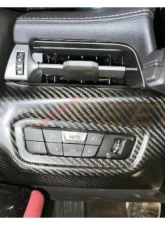 Rexpeed Dry Carbon Light Button Trims Gloss Toyota Supra GR LHD Only 2020-2024                                     - TS101 - Image 3
