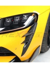 Rexpeed Dry Carbon Front Canards Toyota Supra GR A90 2020-2024                                     - TS102 - Image 2